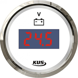 Вольтметр цифровой 8-32 вольт WS бел/нерж KUS (KY23100)
